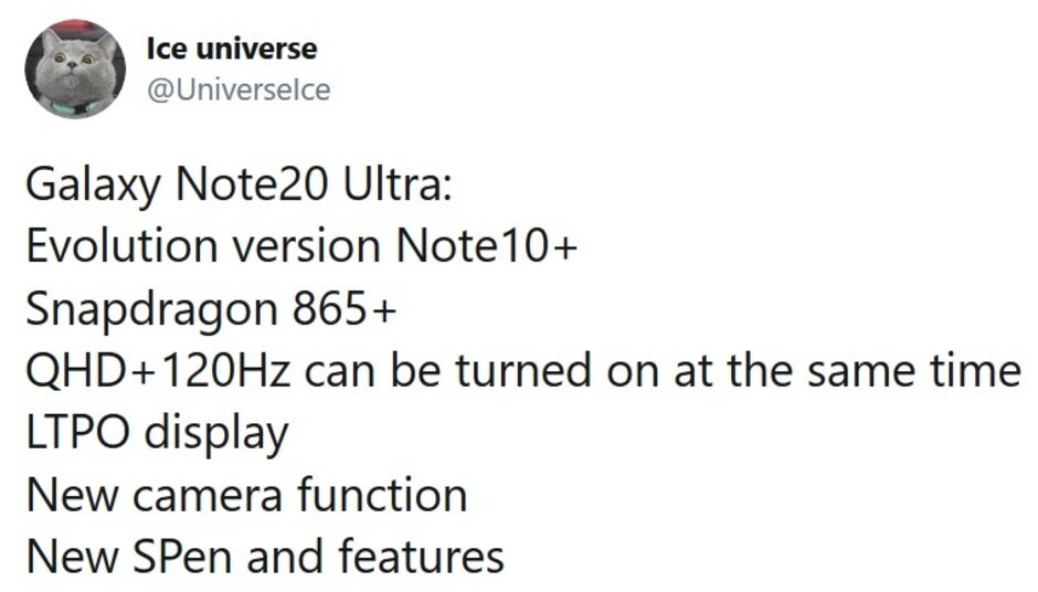 Thông số kỹ thuật dự đoán Galaxy Note 20 Ultra sẽ có Snapdragon 865+